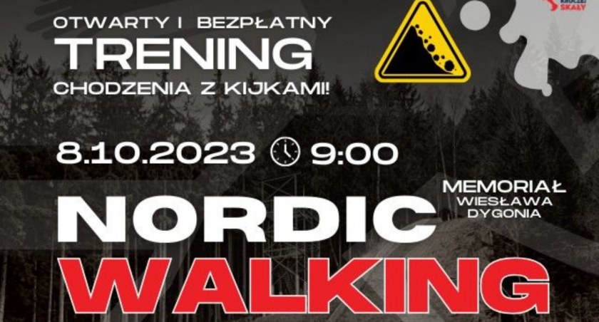 plakat treningu nordic walking