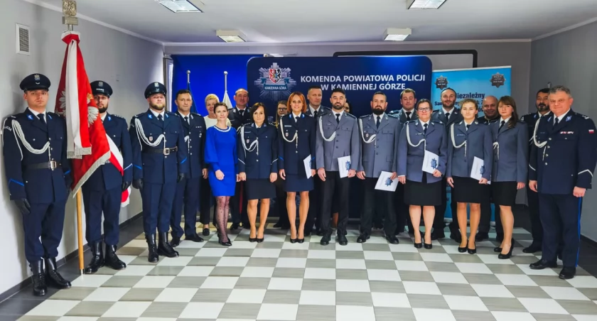 Zbiórka na Komendzie Powiatowej Policji w Kamiennej Górze