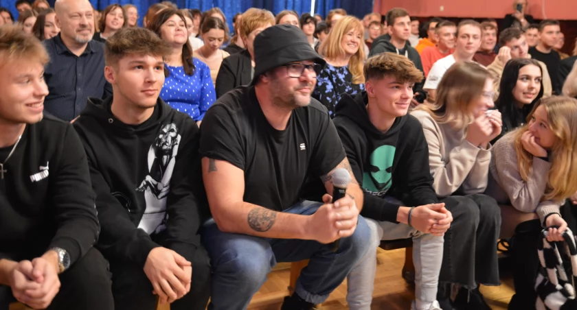 Tomasz Karolak w kamiennogórskim Liceum Ogólnokształcącym