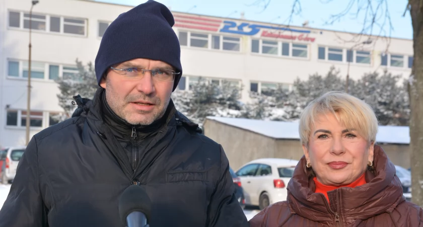 Jarosław Gęborys, starosta i Małgorzata Krzyszkowska wice starosta powiatu kamiennogórskiego