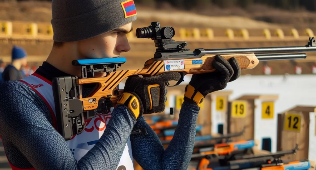Biathlon, biegi narciarskie, Super sprint Mistrzostwach Świata - zdjęcie, fotografia