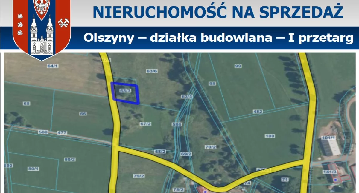 Z urzędów, Nieruchomość sprzedaż Olszyny działka budowlana przetarg - zdjęcie, fotografia