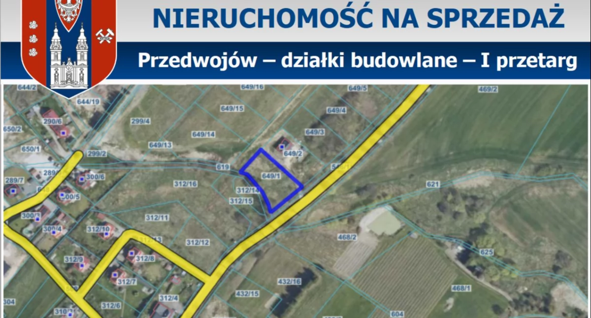 Z urzędów, OGŁOSZENIE działki Przedwojowie przetarg - zdjęcie, fotografia
