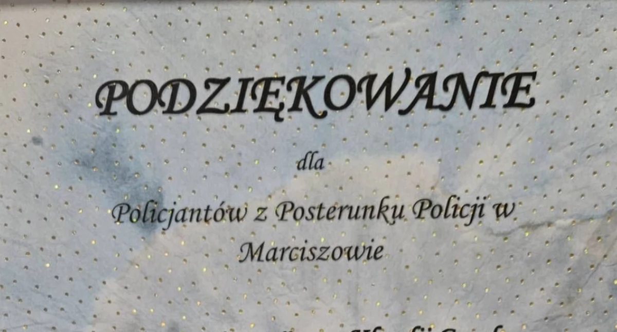 Policja, Podziękowanie policjantów - zdjęcie, fotografia