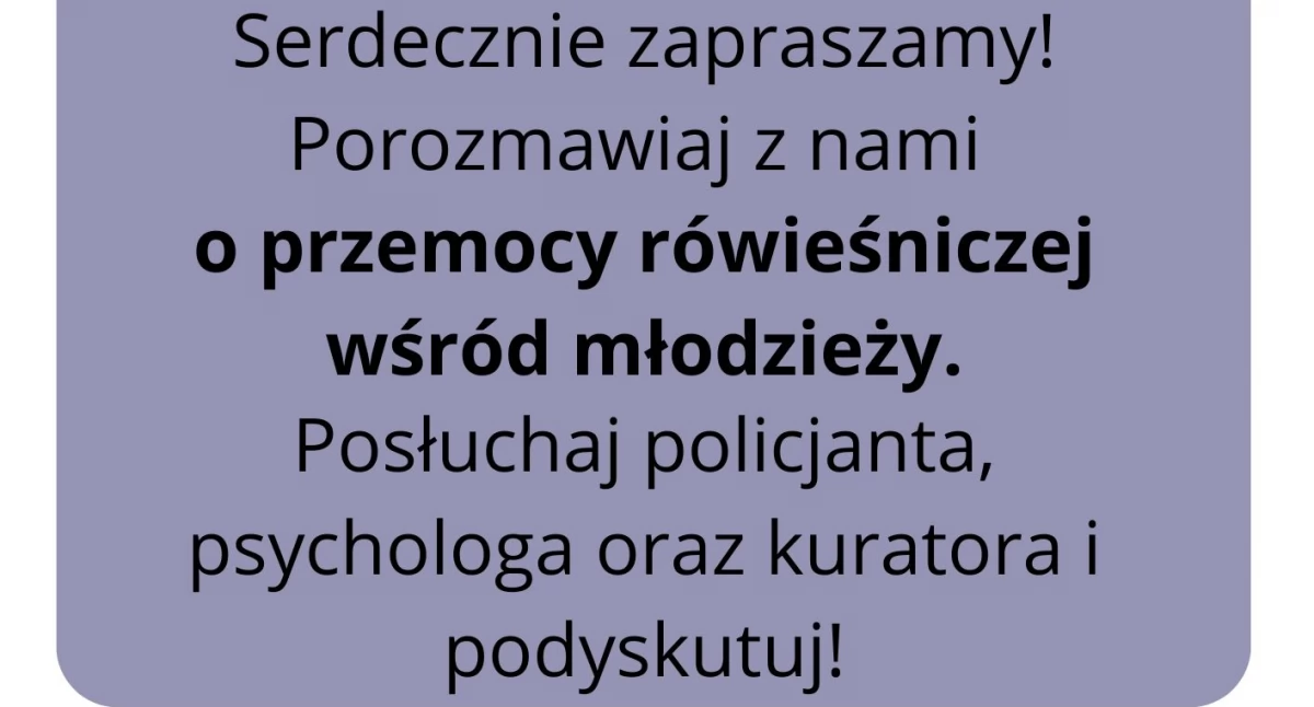 Policja, Debata przemocy rówieśniczej - zdjęcie, fotografia