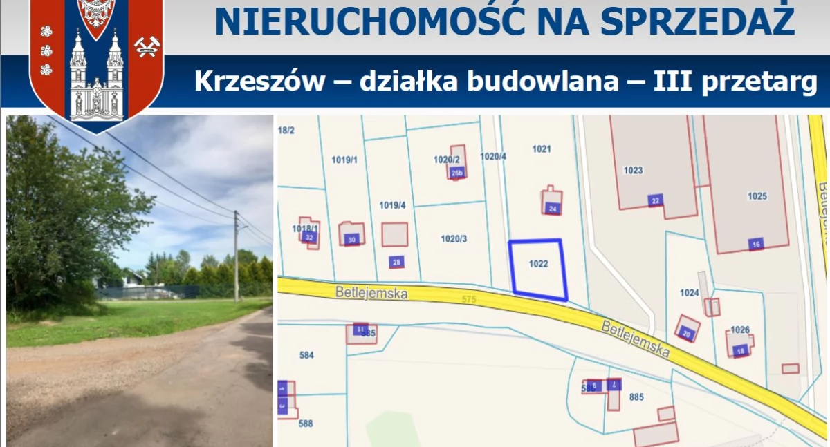 Z urzędów, Krzeszów działka budowlana przetarg - zdjęcie, fotografia