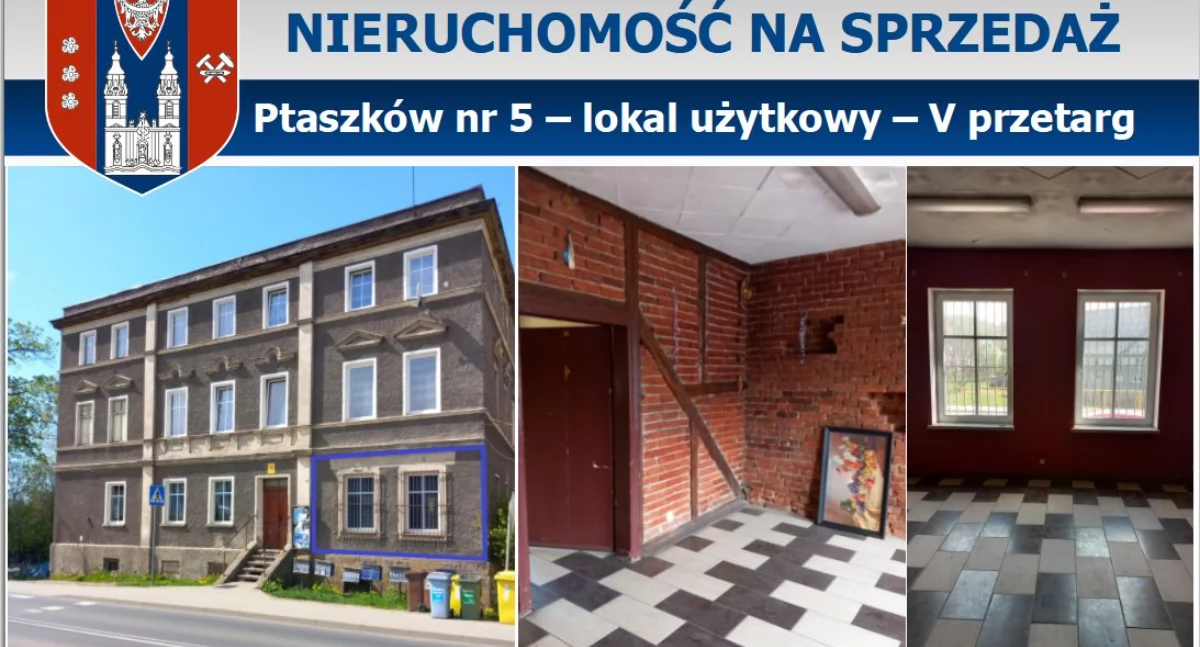 Z urzędów, OGŁOSZENIE lokal użytkowy Ptaszków przetarg - zdjęcie, fotografia