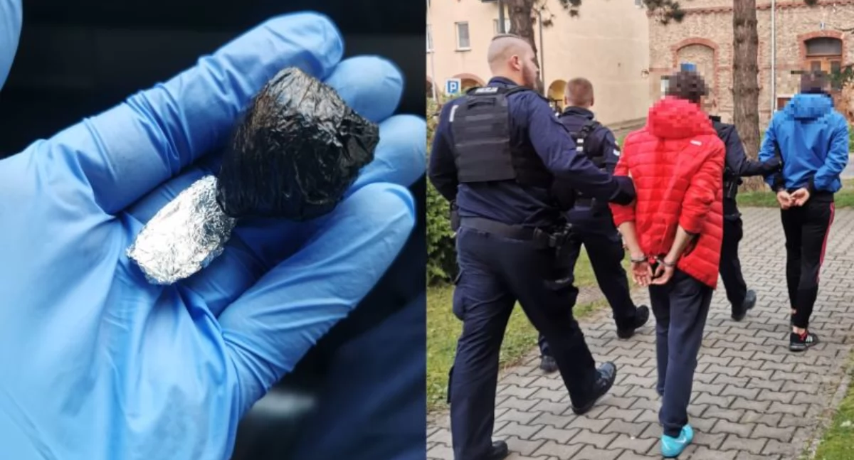 Policja, Zatrzymani narkotykami - zdjęcie, fotografia