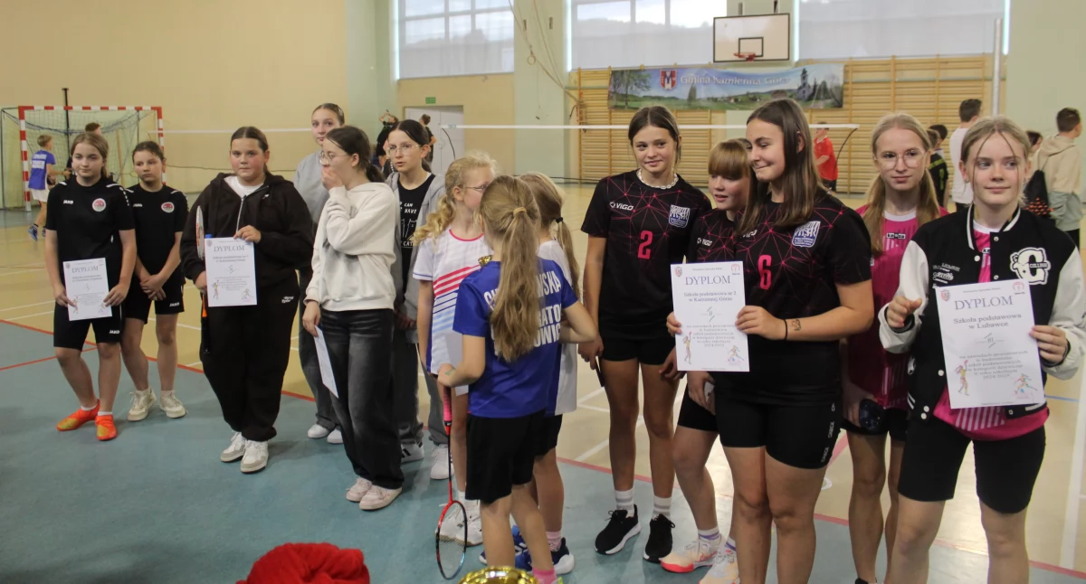 Sport szkolny, Igrzyska Dzieci Igrzyska Młodzieży Szkolnej badminton finał powiatowy - zdjęcie, fotografia