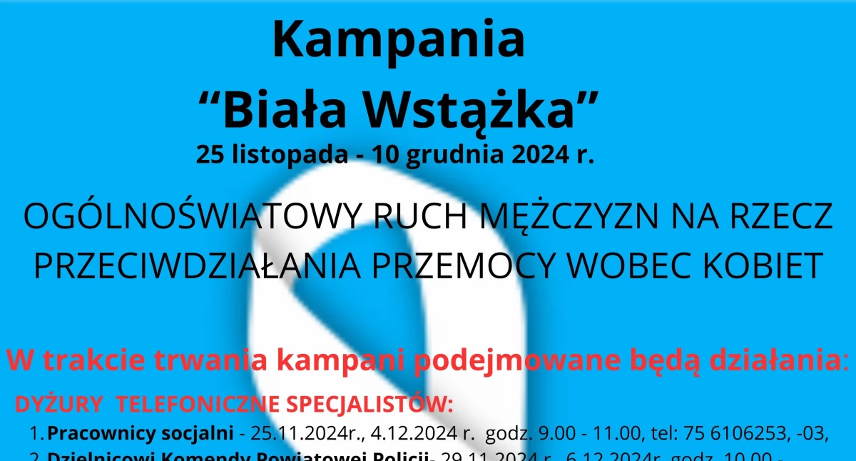 Powiat, Biała wstążka - zdjęcie, fotografia