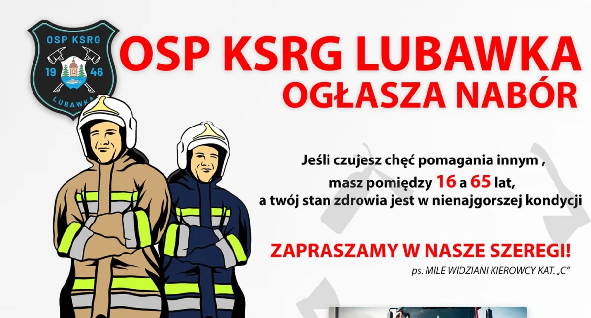 Straż pożarna, Zostań strażakiem Lubawce - zdjęcie, fotografia