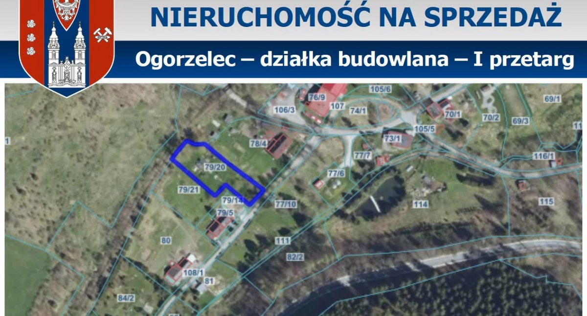 Z urzędów, OGŁOSZENIE działka budowlana Ogorzelec przetarg ustny - zdjęcie, fotografia
