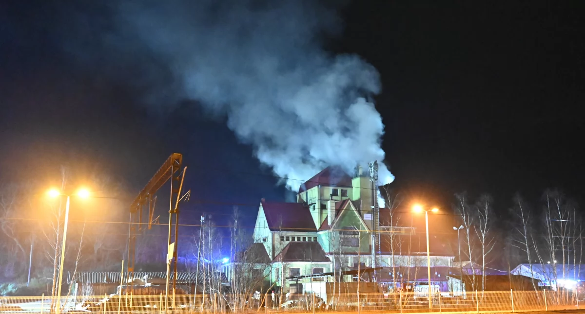 Pożary, Pożar tartaku Sędzisławiu - zdjęcie, fotografia