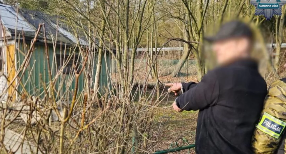 Policja, Wpadł kradzieży działkowej altance Kamiennej Górze - zdjęcie, fotografia