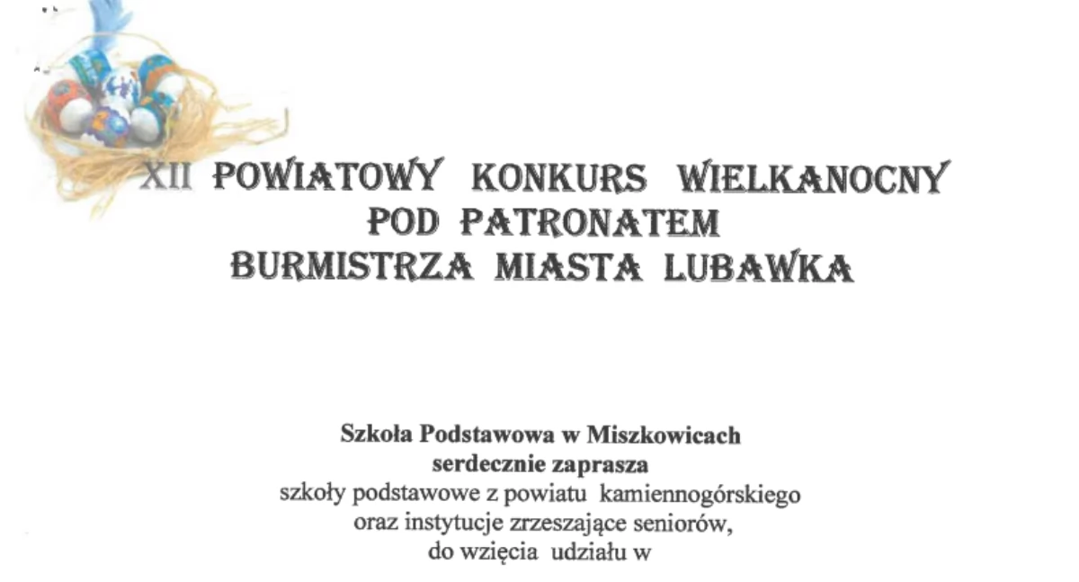Inne wydarzenia kulturalne, Konkurs Wielkanocny Miszkowicach - zdjęcie, fotografia