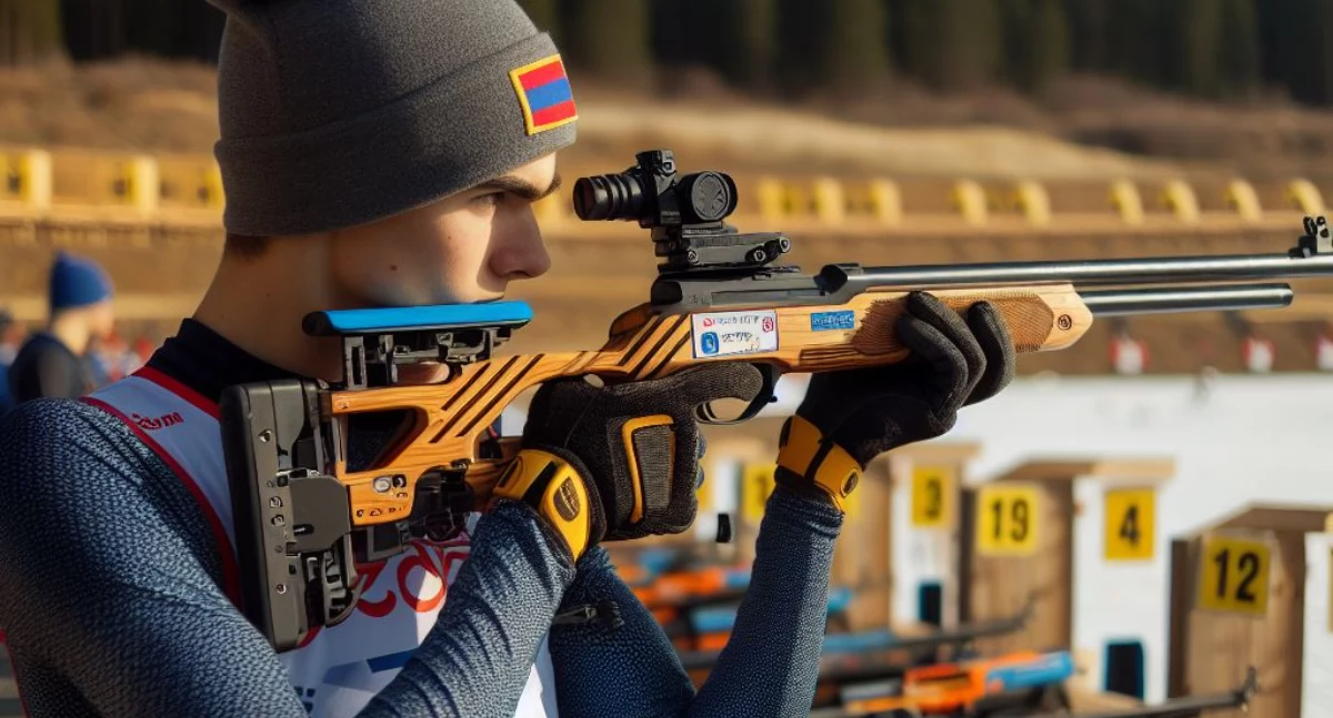 Biathlon, biegi narciarskie, Brąz zakończenie mistrzostw - zdjęcie, fotografia
