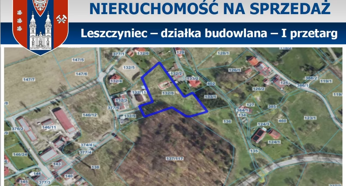 Z urzędów, Leszczyniec przetarg sprzedaż nieruchomości gruntowej - zdjęcie, fotografia