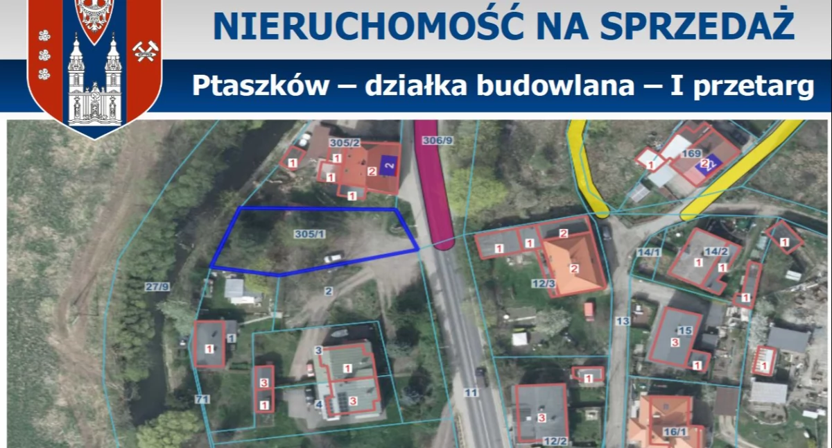 Z urzędów, Ogłoszenie przetarg ustny działka Ptaszkowie - zdjęcie, fotografia