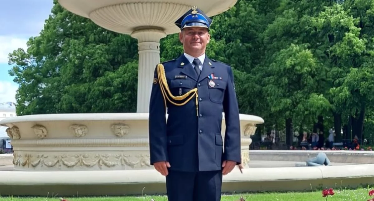 Straż pożarna, Kolejny oficer kamiennogórskiej straży - zdjęcie, fotografia
