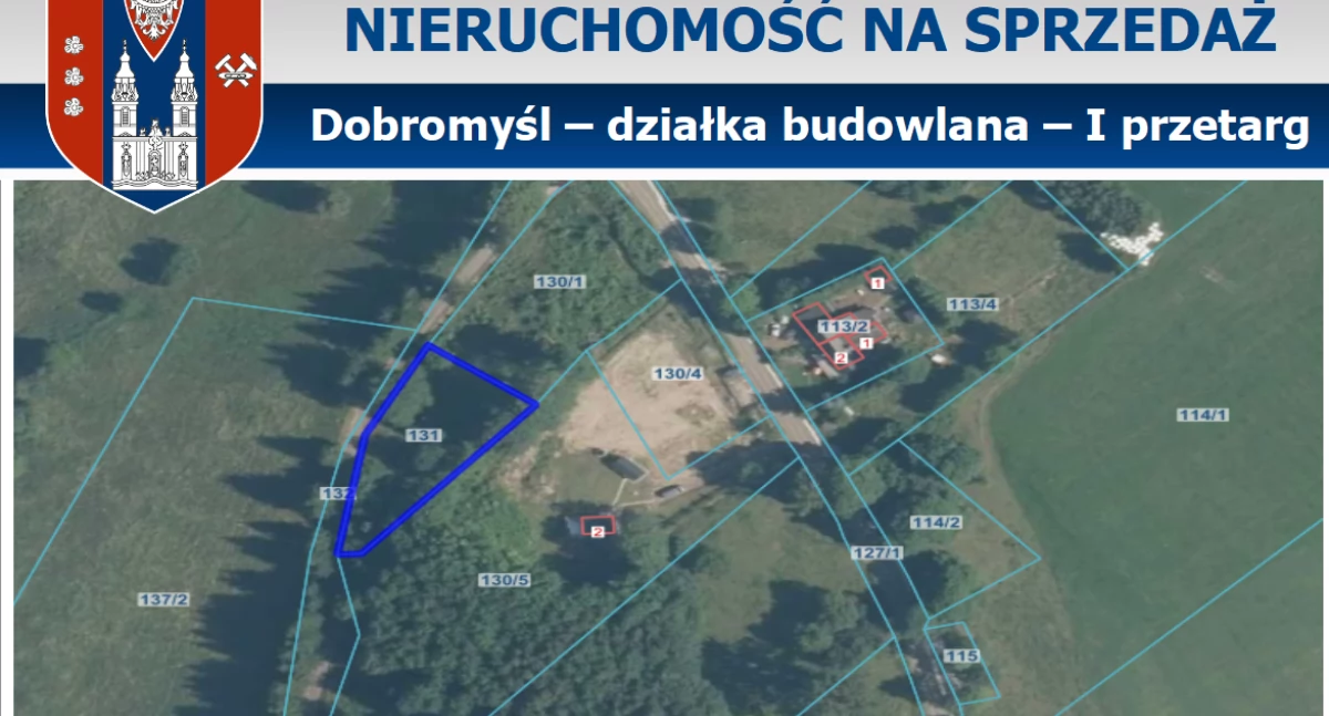Z urzędów, Dobromyśl działka budowlana przetarg - zdjęcie, fotografia