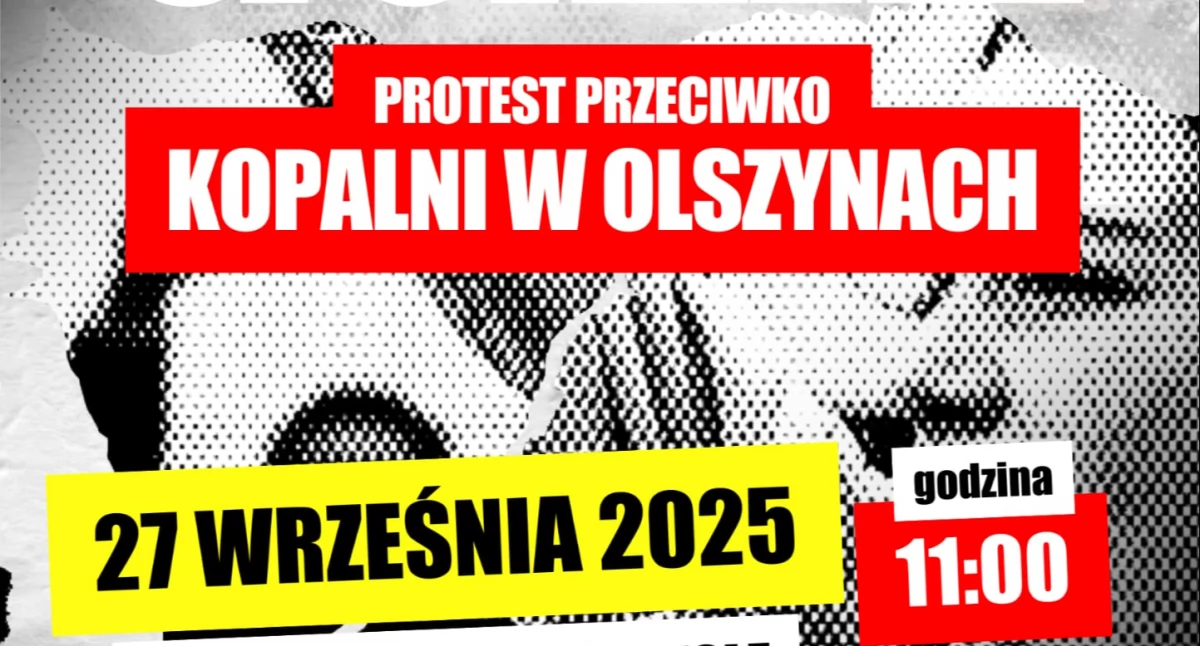 Powiat, Kolejny protest przeciwko kopalni Olszynach - zdjęcie, fotografia