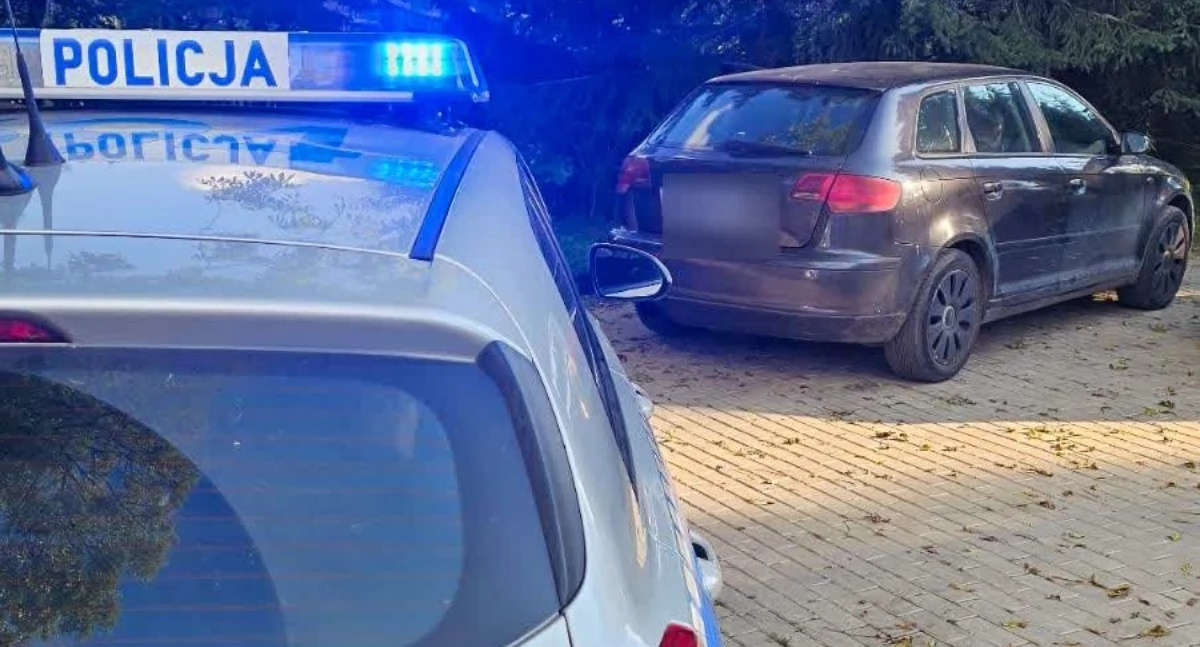 Policja, Gwałtowny manewr zdradził kierowcę - zdjęcie, fotografia