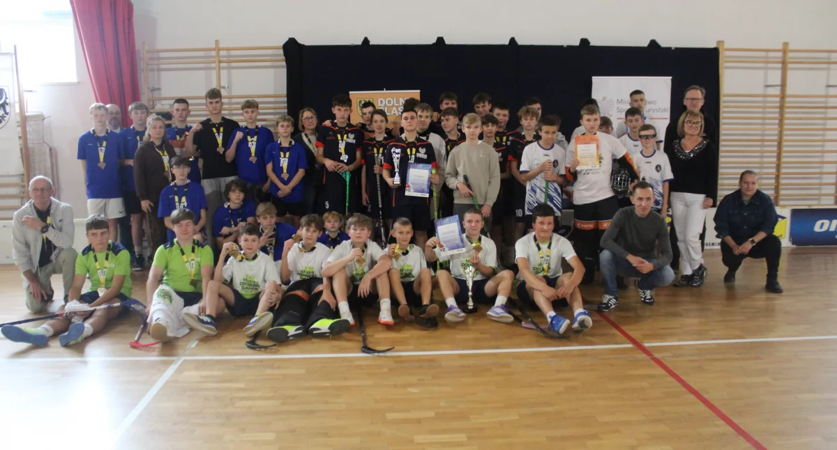 Sport szkolny, Igrzyska Młodzieży Szkolnej unihokej chłopców finał wojewódzki - zdjęcie, fotografia