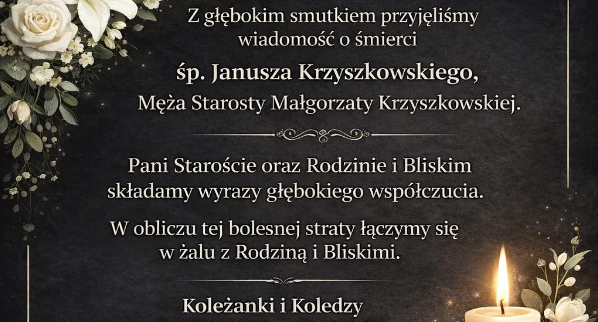 Pożegnania, Kondolencje Janusz Krzyszkowski - zdjęcie, fotografia