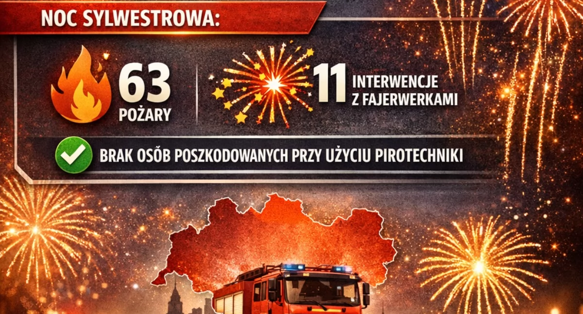 Straż pożarna, Sylwestrowa okiem ratowników - zdjęcie, fotografia