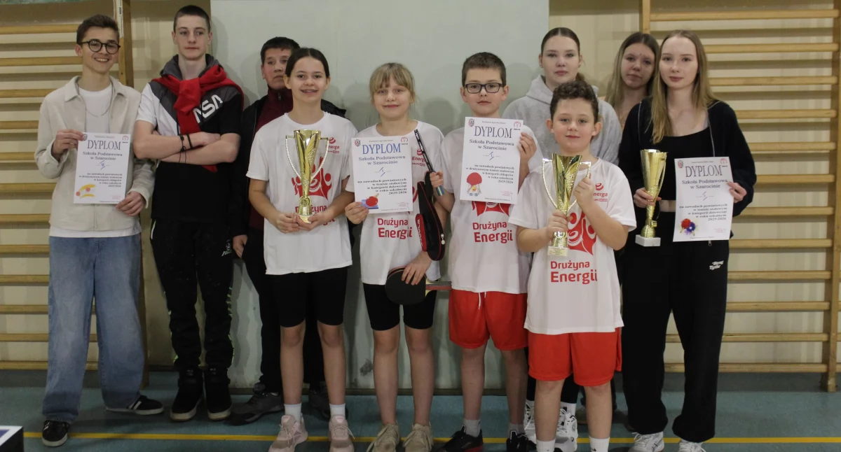 Sport szkolny, Tenis stołowy finał powiatowy - zdjęcie, fotografia