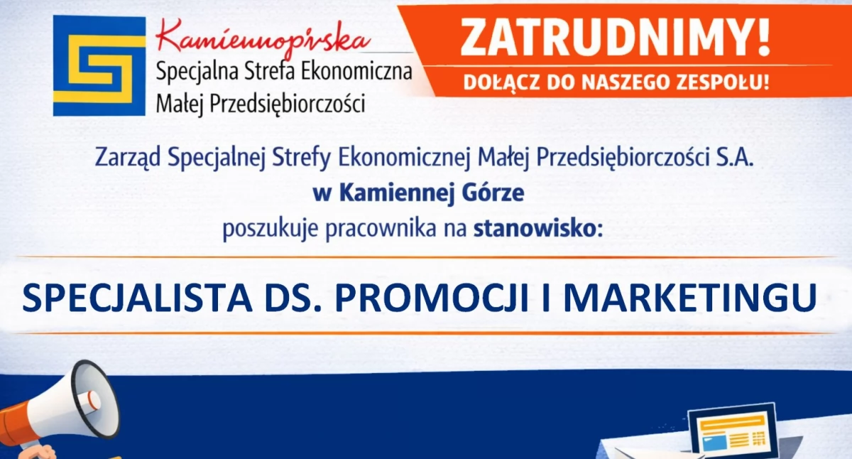 Z urzędów, Ogłoszenie pracę Specjalista promocji marketingu - zdjęcie, fotografia