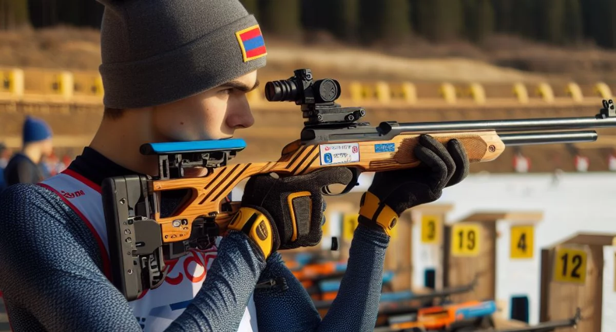 Biathlon, biegi narciarskie, Olimpijska rywalizacja sztafet - zdjęcie, fotografia