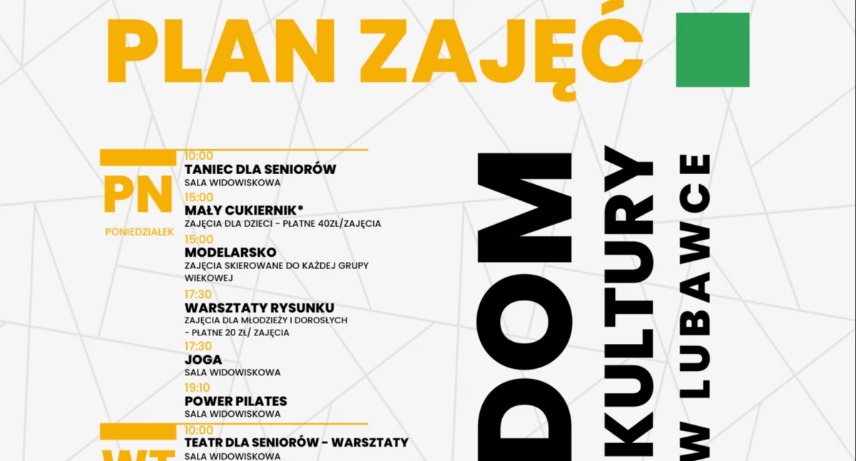 Inne wydarzenia kulturalne, zajęć zima/wiosna Kultury Lubawce - zdjęcie, fotografia