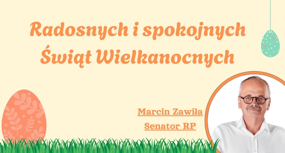 Życzenia, Życzenia senator Marcin Zawiła - zdjęcie, fotografia