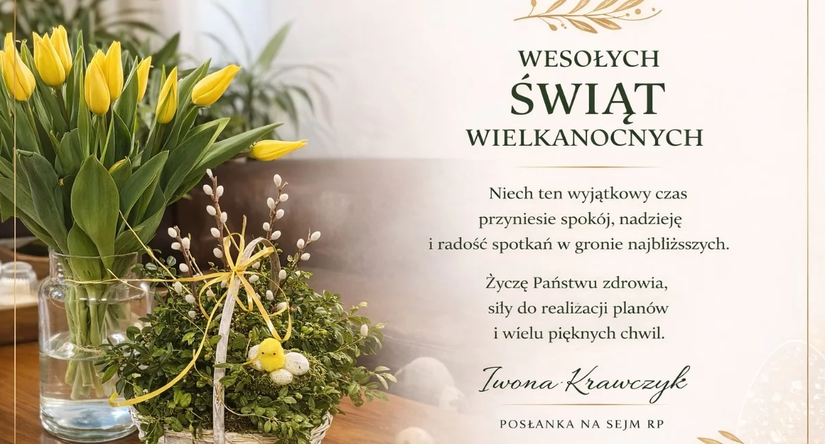 Życzenia, Życzenia poseł Iwona Krawczyk - zdjęcie, fotografia