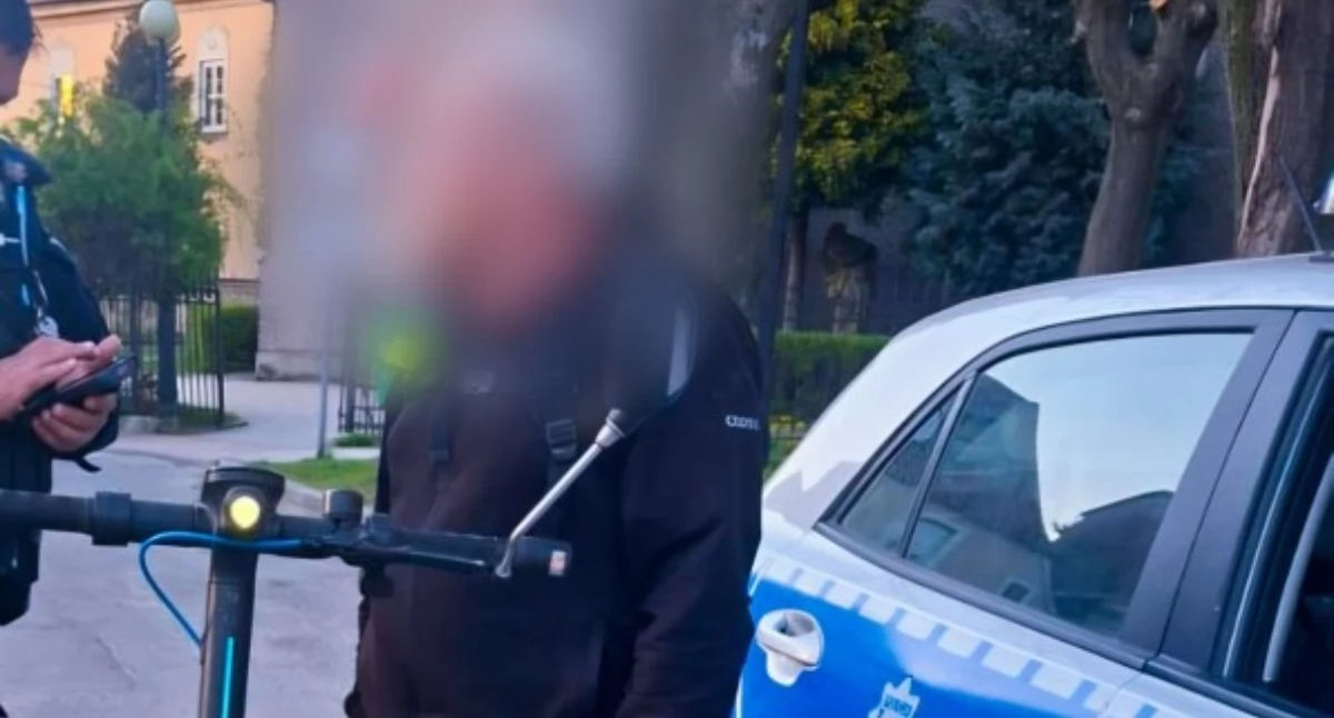 Policja, promilami hulajnodze - zdjęcie, fotografia