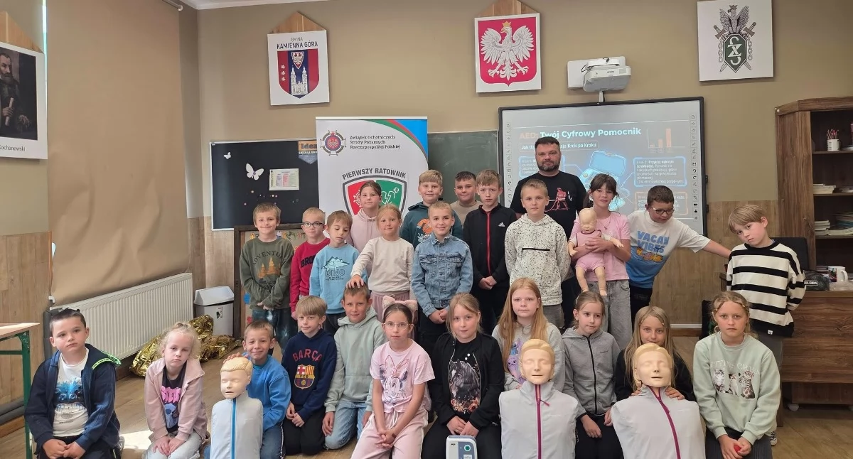 Straż pożarna, Spotkanie Pierwszym Ratownikiem - zdjęcie, fotografia