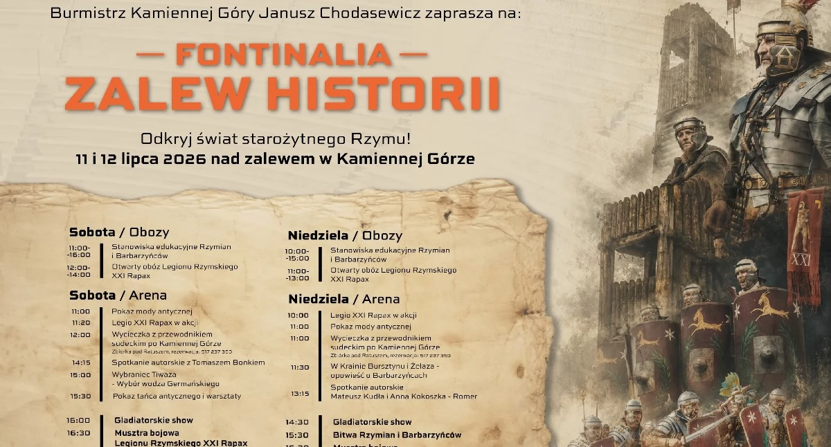 Inne wydarzenia kulturalne, „Fontinalia Zalew Historii” widowisko historyczne - zdjęcie, fotografia