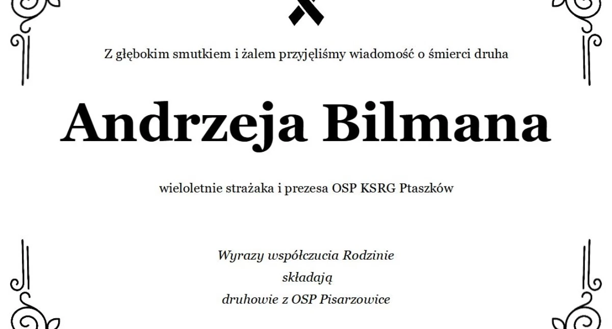 Pożegnania, Pożegnanie Andrzej Bilman - zdjęcie, fotografia