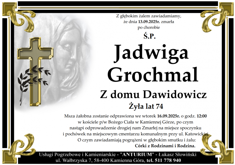 Jadwiga Grochmal z domu Dawidowicz
