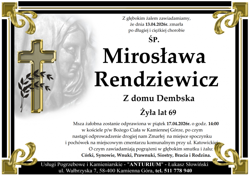Mirosława Rendziewicz z domu Dembska