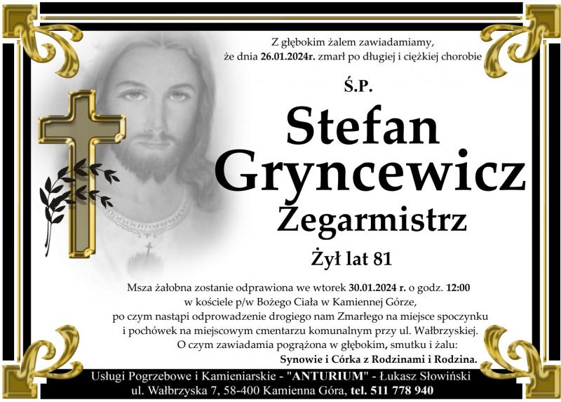 Stefan Gryncewicz Zegarmistrz