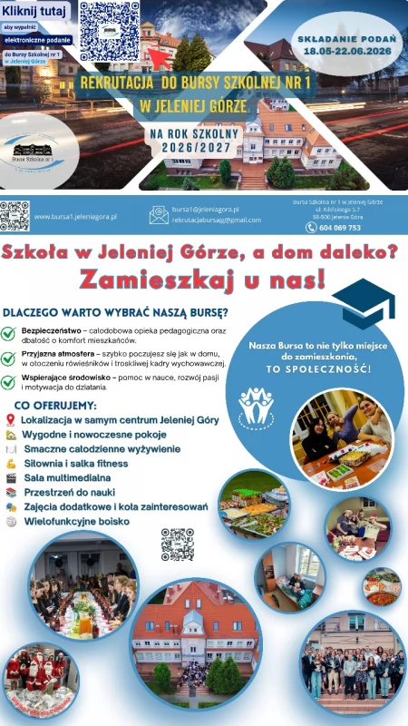 Szkoła w Jeleniej Górze – a dom daleko? Zamieszkaj u nas! 