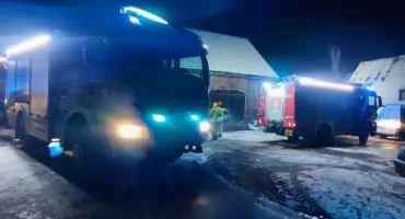 Nocny pożar w Rędzinach