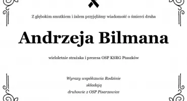 Pożegnanie śp. Andrzej Bilman