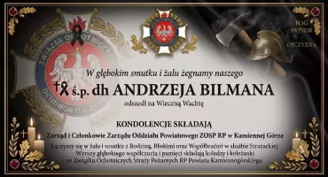Kondolencje - ZOP ZOSP RP Kamienna Góra